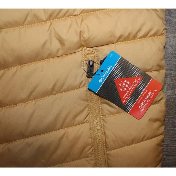 Columbia Men's Puffer Thermal Reflective Omni-Heat Slope Edge Vest Gold XXL‎